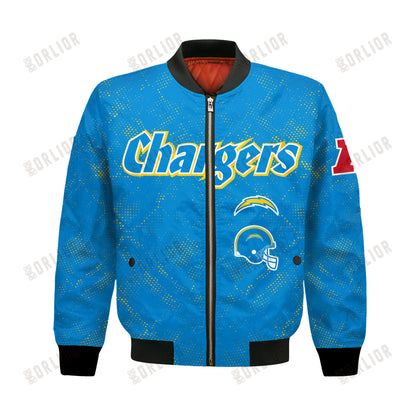 Los Angeles Chargers Football Team 2024 - 25 Continue Writing The Dream Bomber Jacket