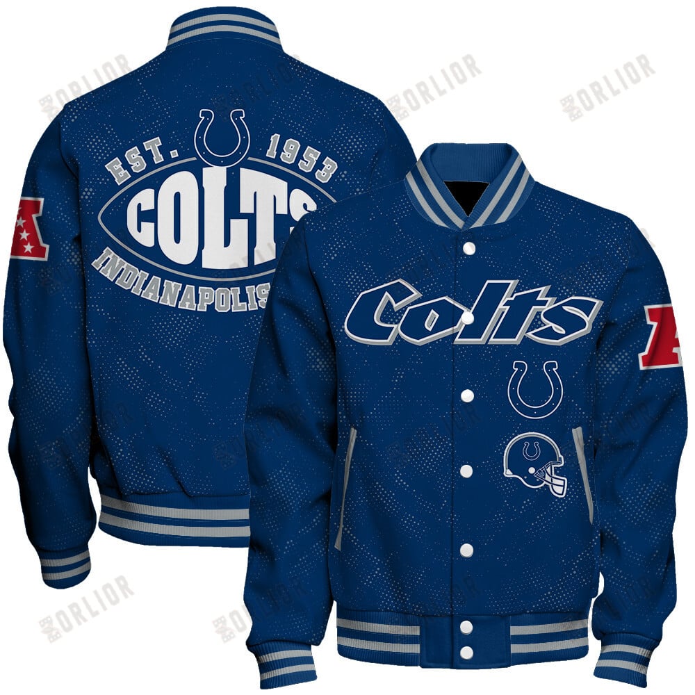 Indianapolis Colts Football Team 2024 - 25 Continue Writing The Dream Unisex Varsity Jacket