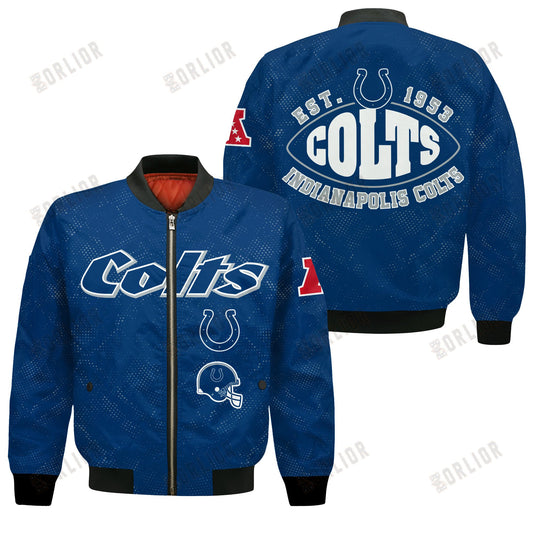 Indianapolis Colts Football Team 2024 - 25 Continue Writing The Dream Bomber Jacket