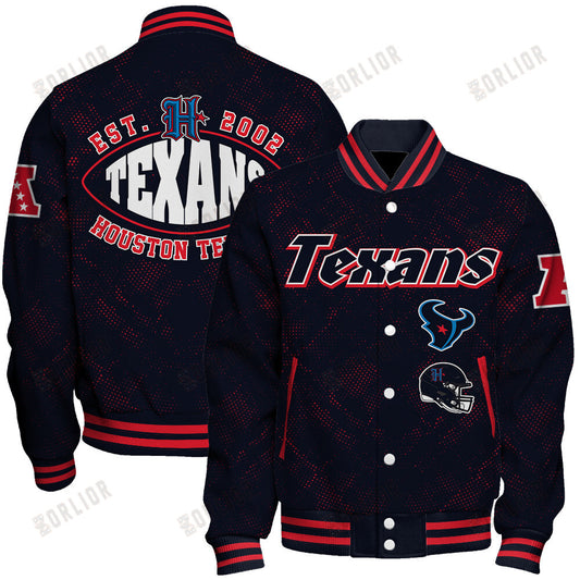 Houston Texans Football Team 2024 - 25 Continue Writing The Dream Unisex Varsity Jacket