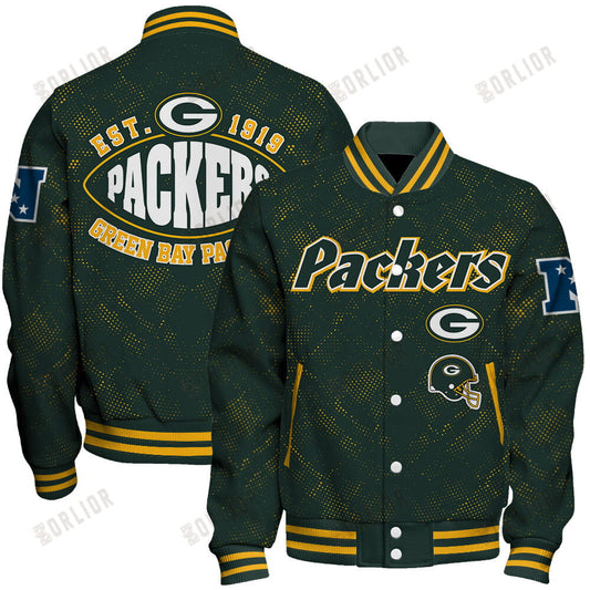 Green Bay Packers Football Team 2024 - 25 Continue Writing The Dream Unisex Varsity Jacket