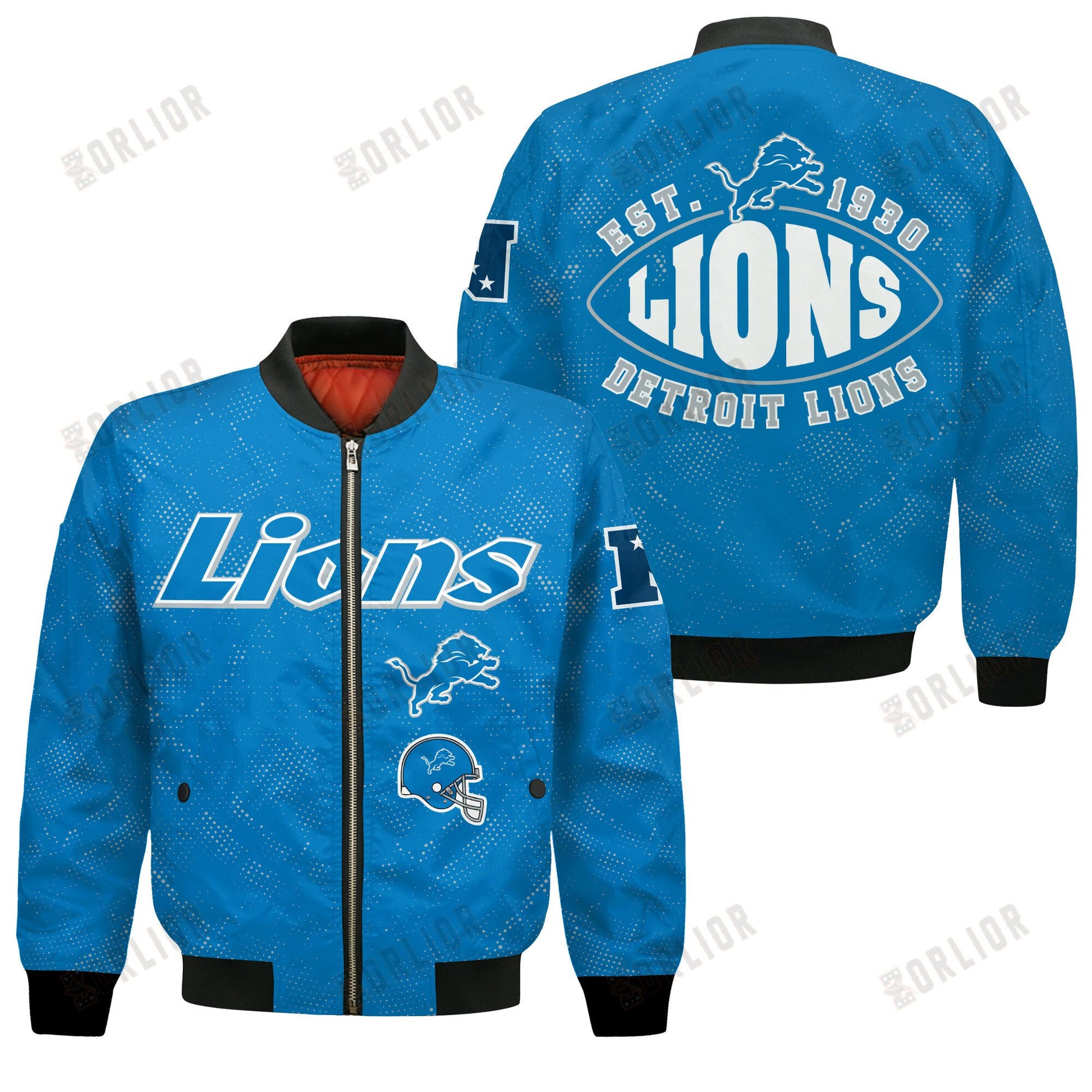 Detroit Lions Football Team 2024 - 25 Continue Writing The Dream Bomber Jacket