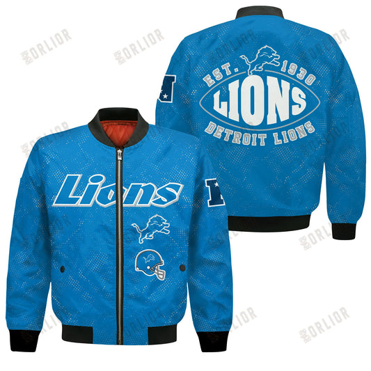 Detroit Lions Football Team 2024 - 25 Continue Writing The Dream Bomber Jacket