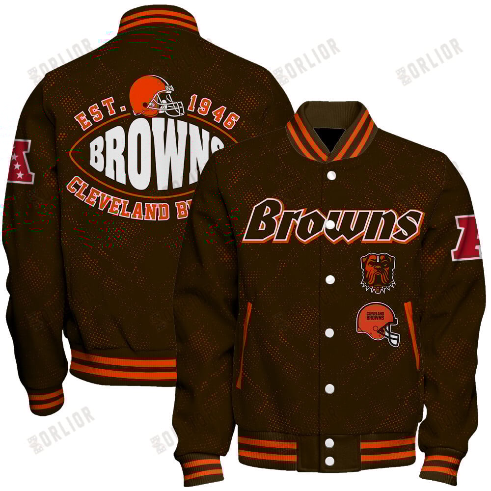 Cleveland Browns Football Team 2024 - 25 Continue Writing The Dream Unisex Varsity Jacket
