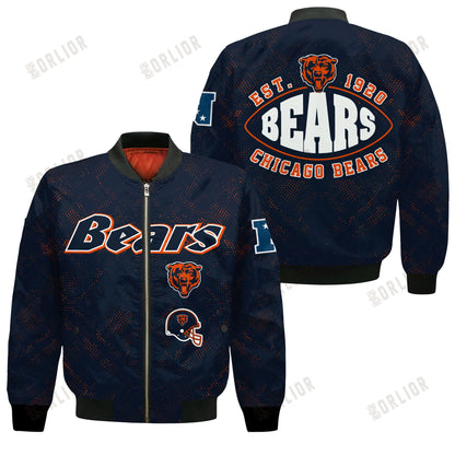 Chicago Bears Football Team 2024 - 25 Continue Writing The Dream Bomber Jacket