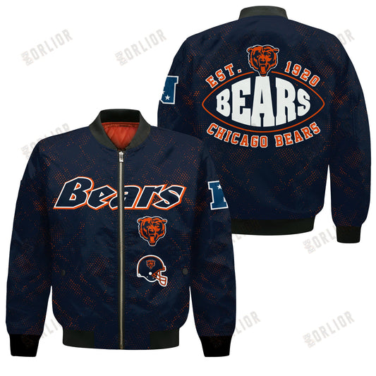 Chicago Bears Football Team 2024 - 25 Continue Writing The Dream Bomber Jacket