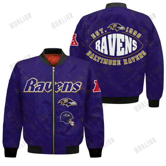 Baltimore Ravens Football Team 2024 - 25 Continue Writing The Dream Bomber Jacket