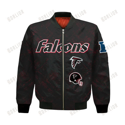 Atlanta Falcons Football Team 2024 - 25 Continue Writing The Dream Bomber Jacket
