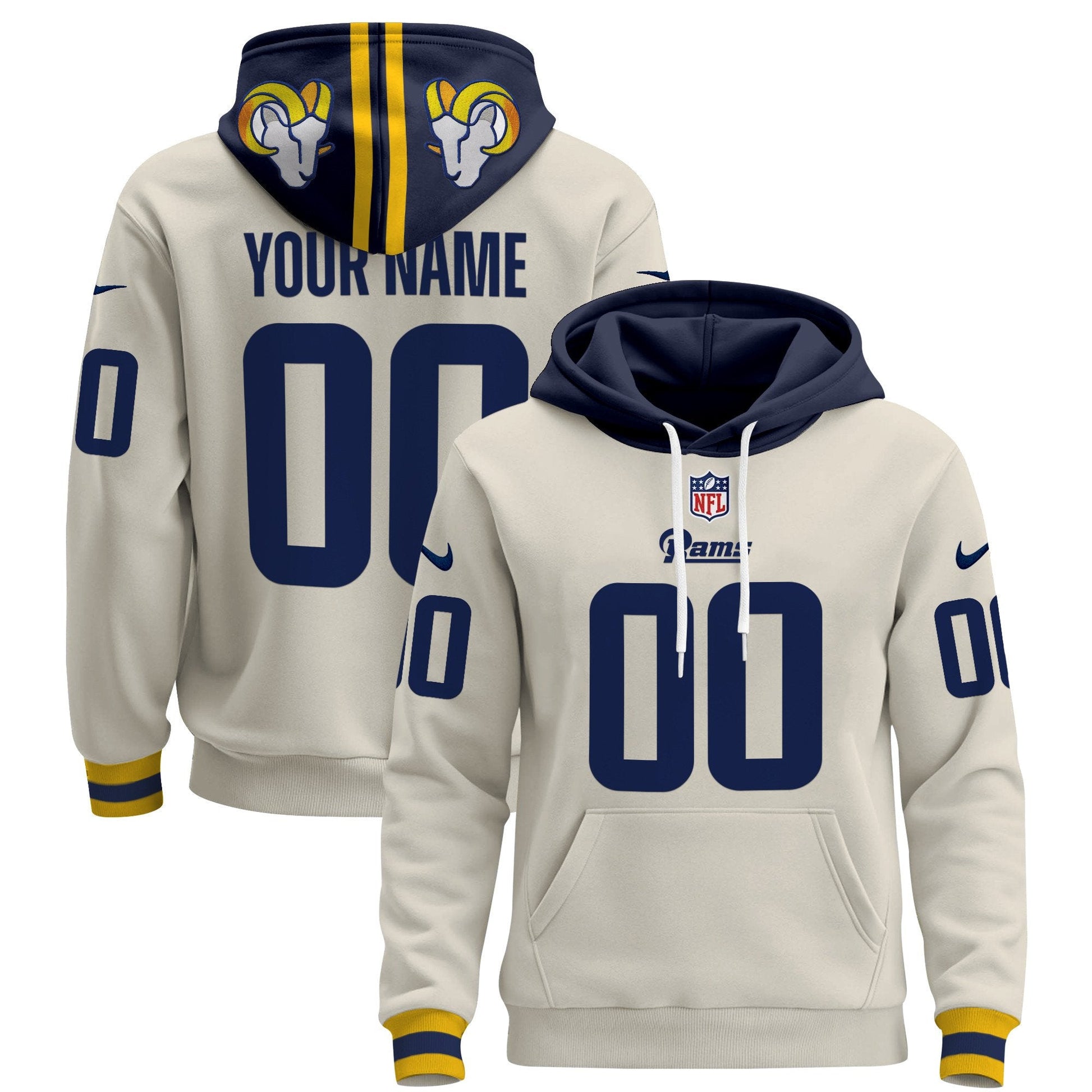 Los Angeles Rams 2024 Custom Pullover Hoodie