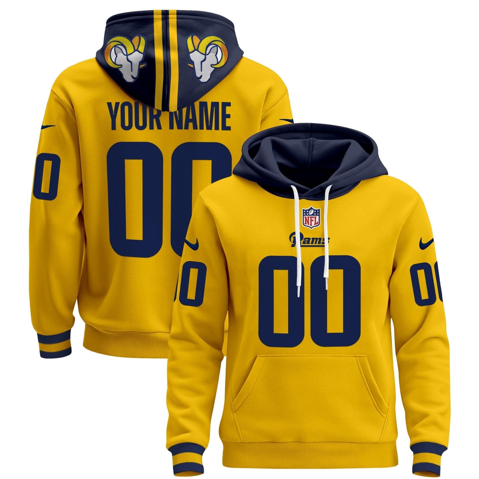 Los Angeles Rams 2024 Custom Pullover Hoodie