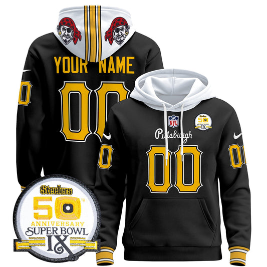 Pittsburgh Steelers 2024 Custom Pullover Hoodie V3 - All Stitched