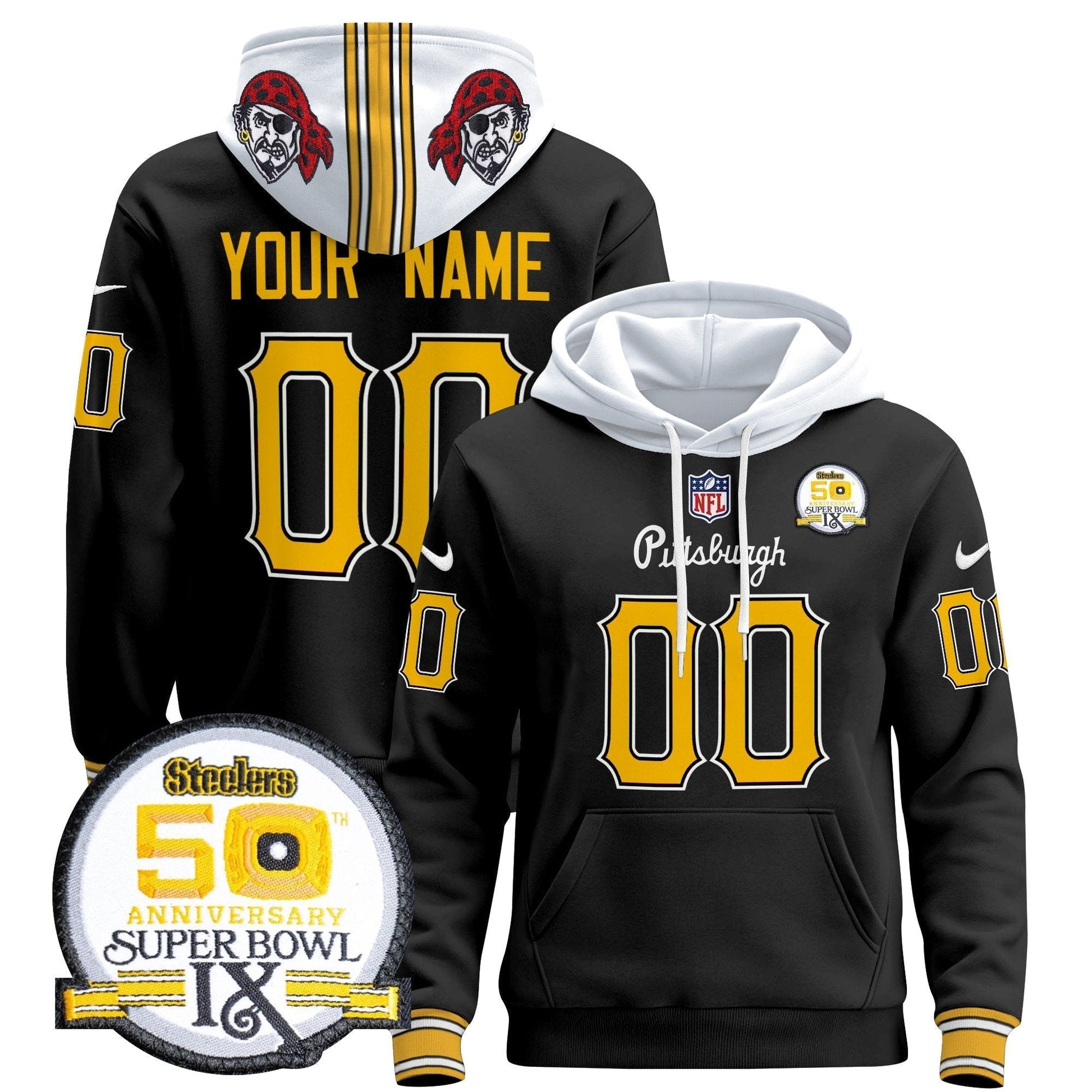 Pittsburgh Steelers 2024 Custom Pullover Hoodie V3