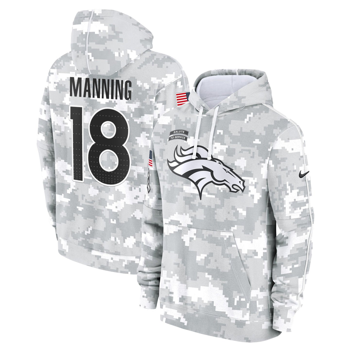 Denver Broncos 2024 Salute to Service Fleece Pullover Hoodie - All Stitched