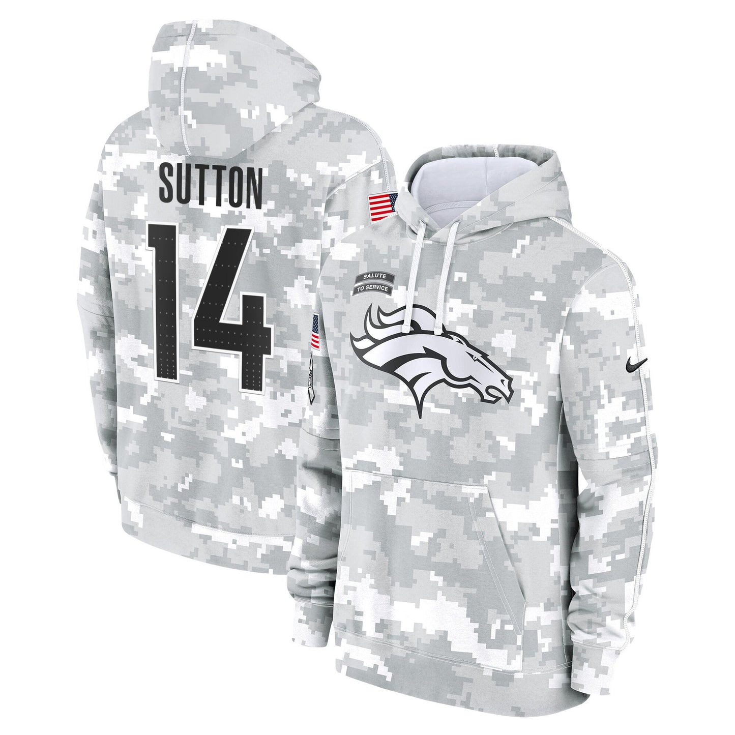 Denver Broncos 2024 Salute to Service Fleece Pullover Hoodie - All Stitched