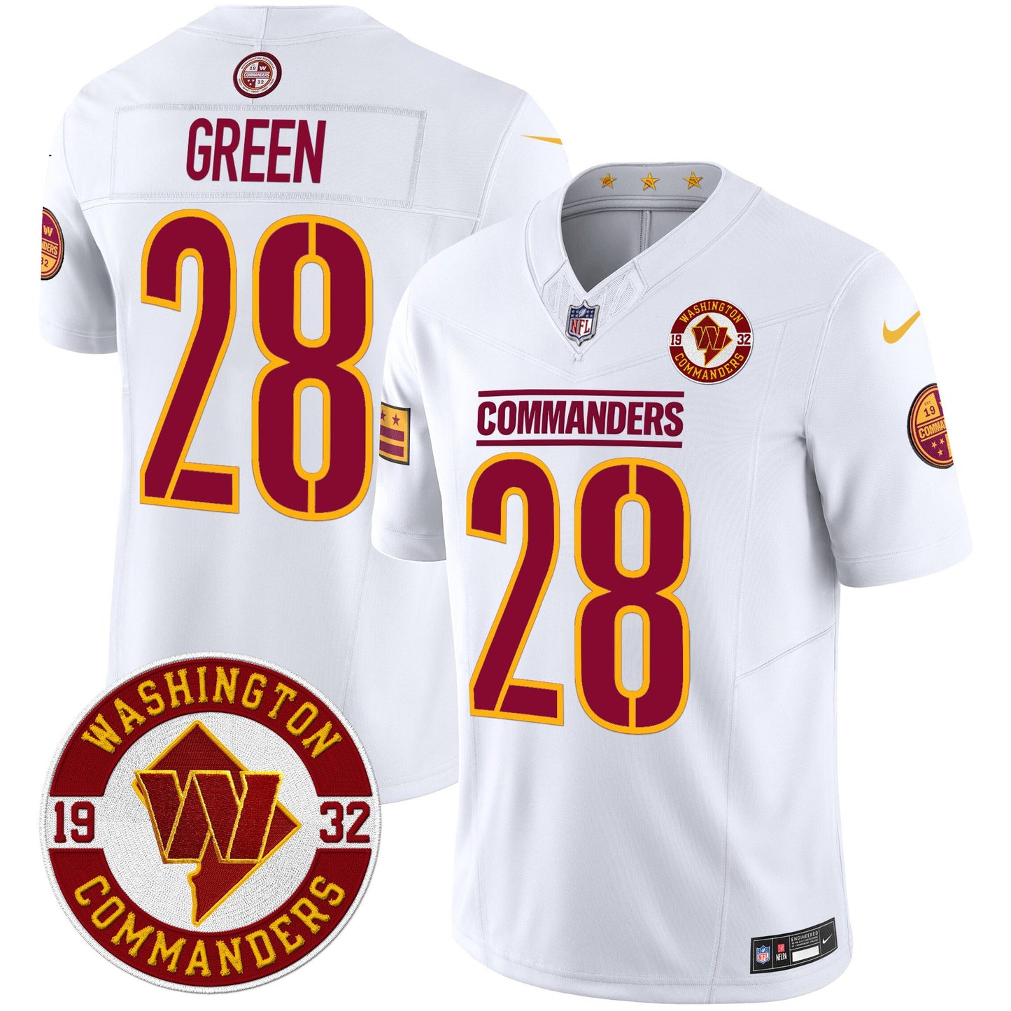 Washington Commanders 2024 Vapor Limited Jersey - Est. 1932 Patch - All Stitched