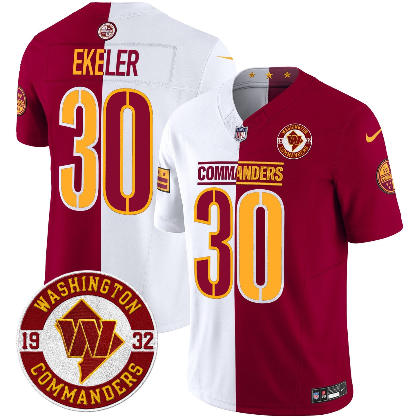 Washington Commanders 2024 Vapor Limited Jersey - Est. 1932 Patch - All Stitched