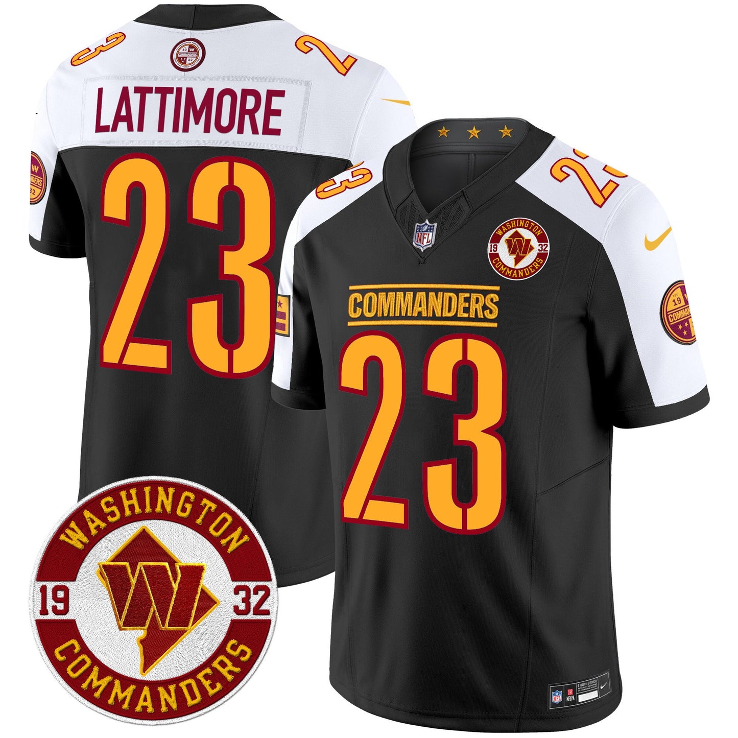 Washington Commanders 2024 Vapor Limited Jersey - Est. 1932 Patch - All Stitched