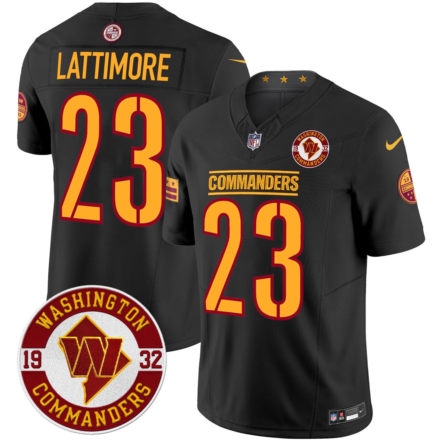 Washington Commanders 2024 Vapor Limited Jersey - Est. 1932 Patch - All Stitched