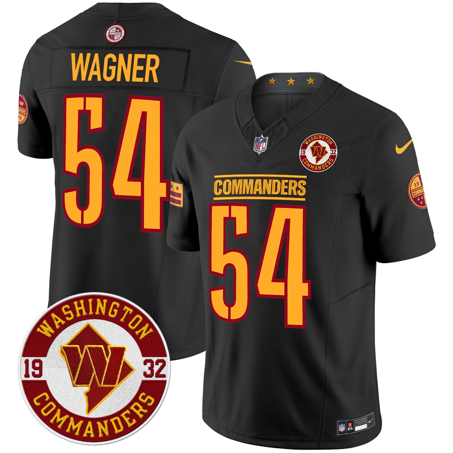 Washington Commanders 2024 Vapor Limited Jersey - Est. 1932 Patch - All Stitched