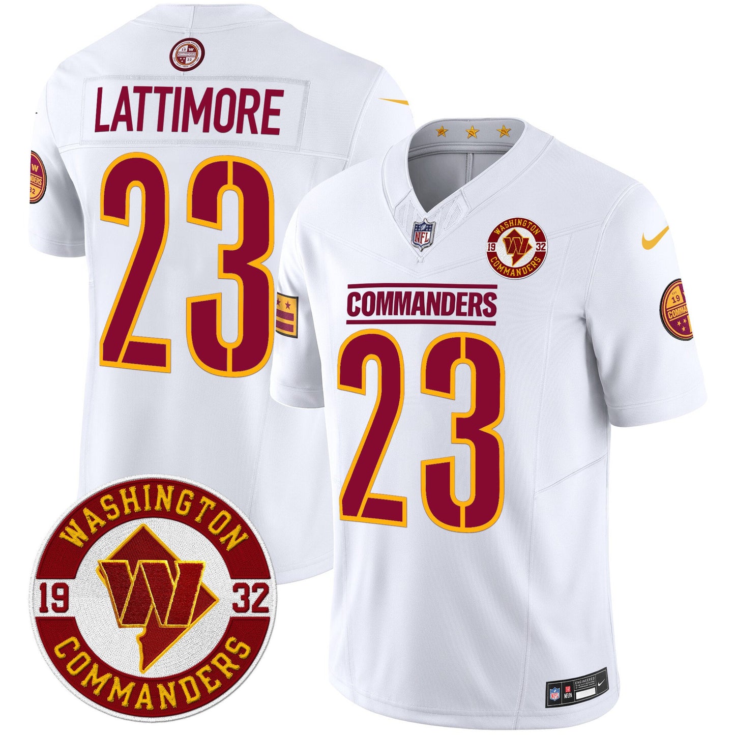 Washington Commanders 2024 Vapor Limited Jersey - Est. 1932 Patch - All Stitched