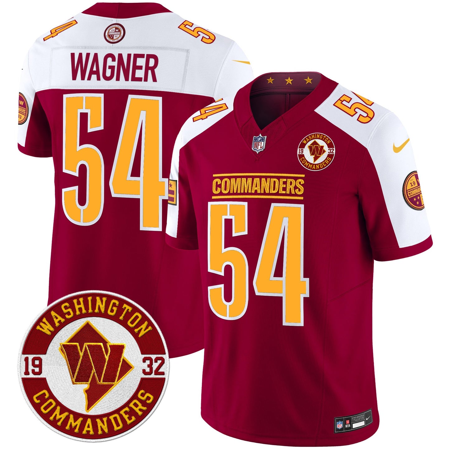 Washington Commanders 2024 Vapor Limited Jersey - Est. 1932 Patch - All Stitched