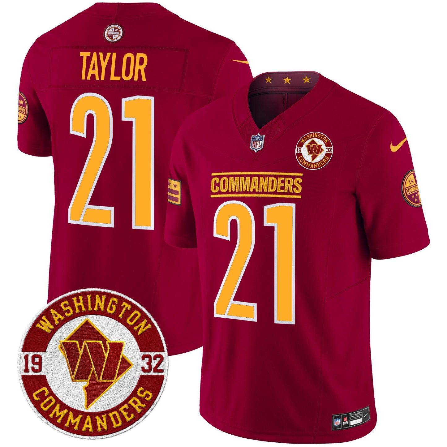 Washington Commanders 2024 Vapor Limited Jersey - Est. 1932 Patch - All Stitched