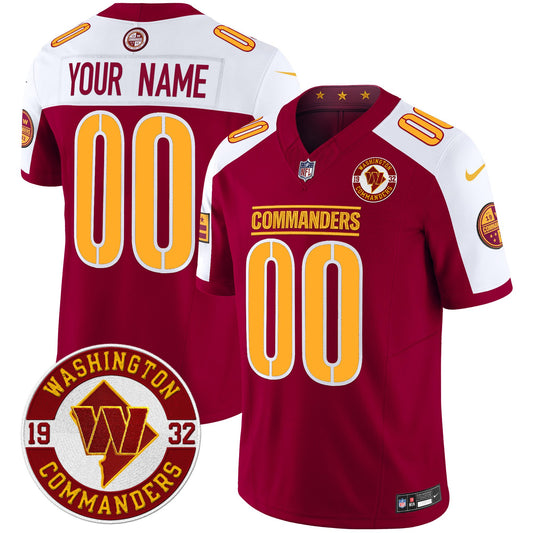 Washington Commanders 2024 Vapor Limited Custom Jersey - Est. 1932 Patch - All Stitched