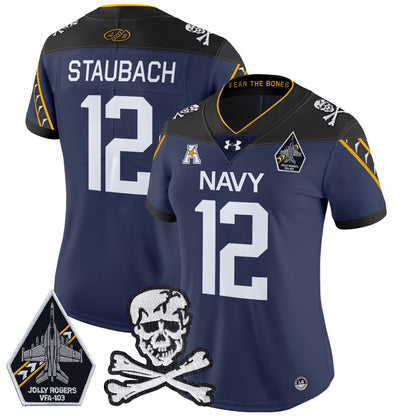 Women Navy Midshipmen 2024 Vapor Limited Jersey - All Stitched