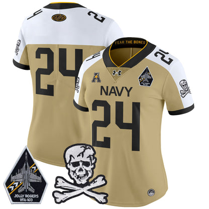 Women Navy Midshipmen 2024 Vapor Limited Jersey - All Stitched