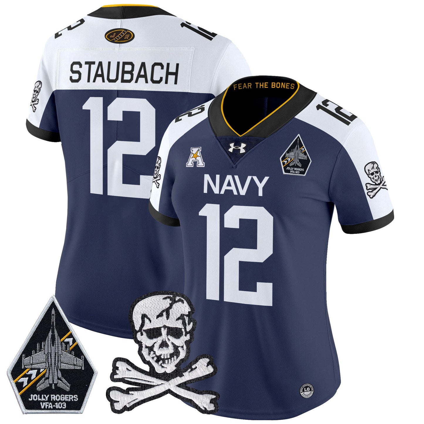 Women Navy Midshipmen 2024 Vapor Limited Jersey - All Stitched