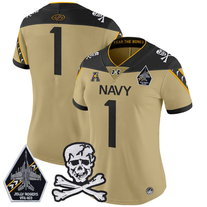 Women Navy Midshipmen 2024 Vapor Limited Jersey - All Stitched