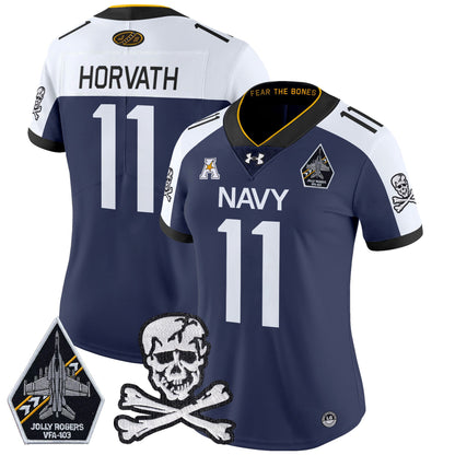 Women Navy Midshipmen 2024 Vapor Limited Jersey - All Stitched