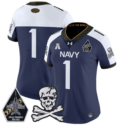 Women Navy Midshipmen 2024 Vapor Limited Jersey - All Stitched