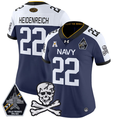 Women Navy Midshipmen 2024 Vapor Limited Jersey - All Stitched