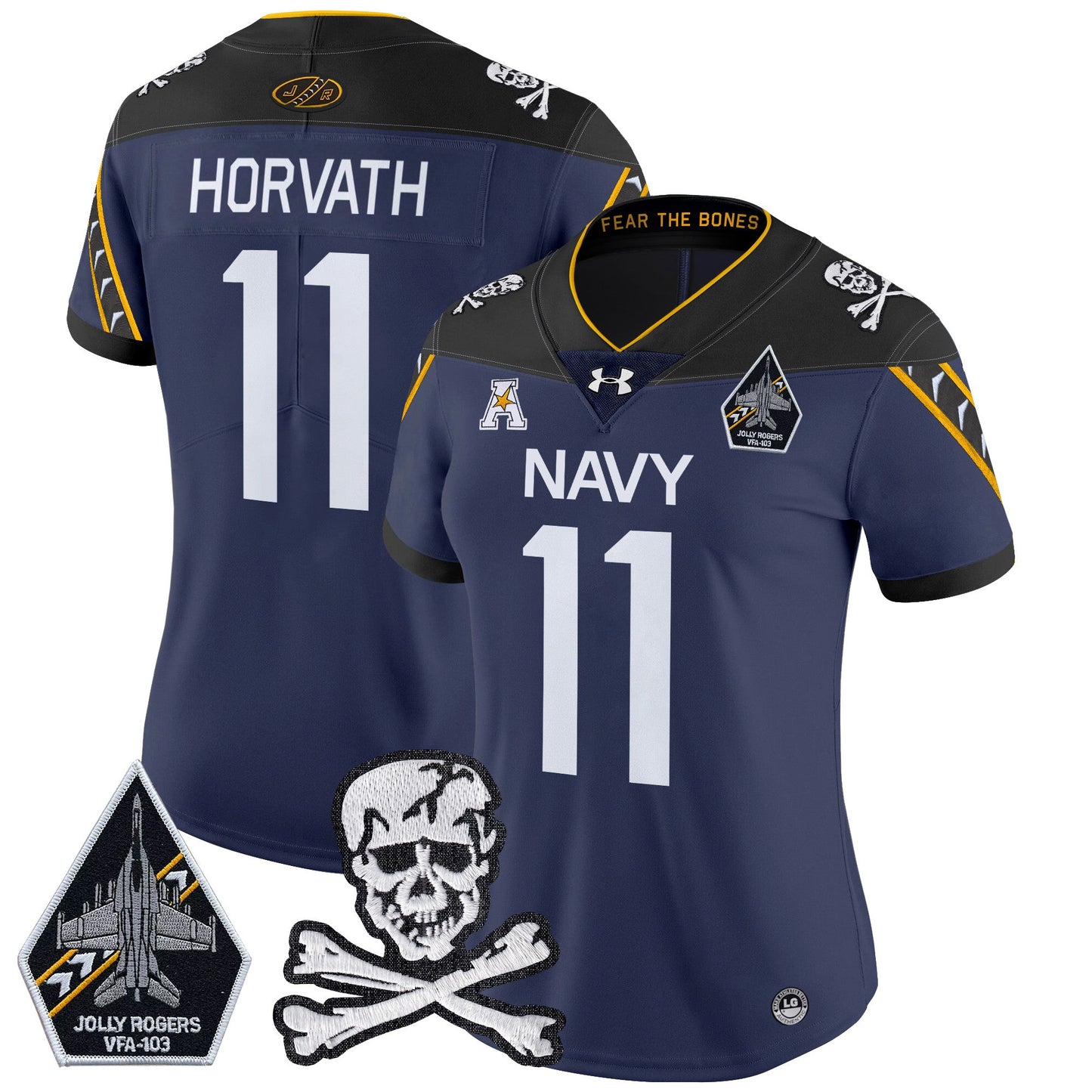 Women Navy Midshipmen 2024 Vapor Limited Jersey - All Stitched