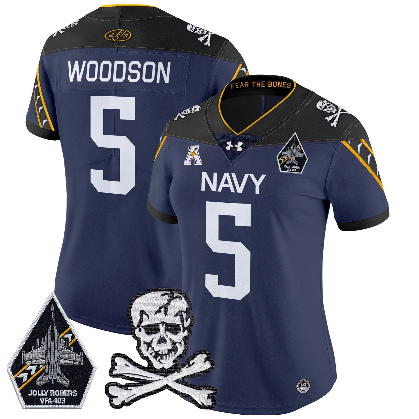 Women Navy Midshipmen 2024 Vapor Limited Jersey - All Stitched