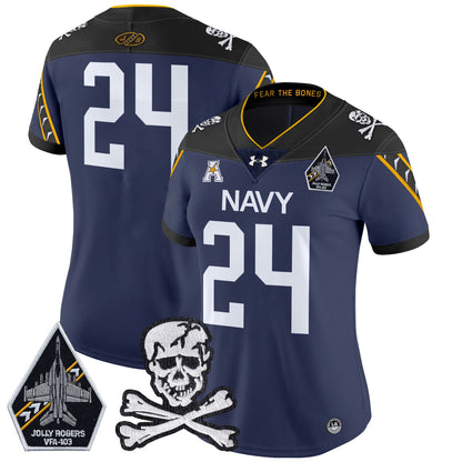 Women Navy Midshipmen 2024 Vapor Limited Jersey - All Stitched