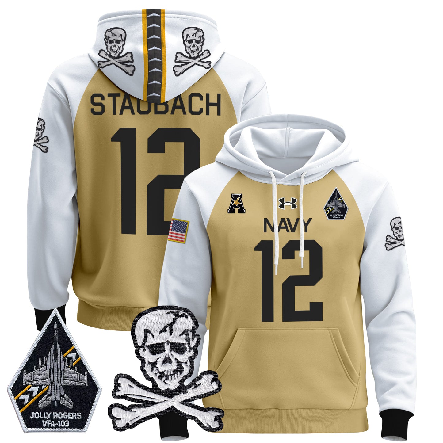 Navy Midshipmen 2024 Pullover Hoodie V2 - Stitched