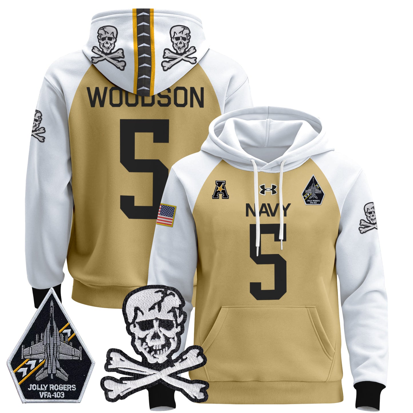 Navy Midshipmen 2024 Pullover Hoodie V2 - Stitched