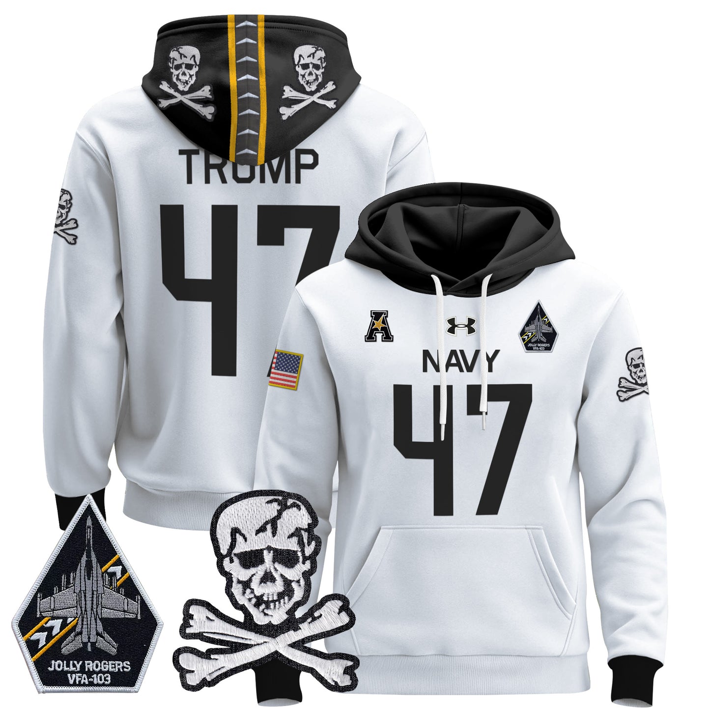 Navy Midshipmen 2024 Pullover Hoodie V2 - Stitched