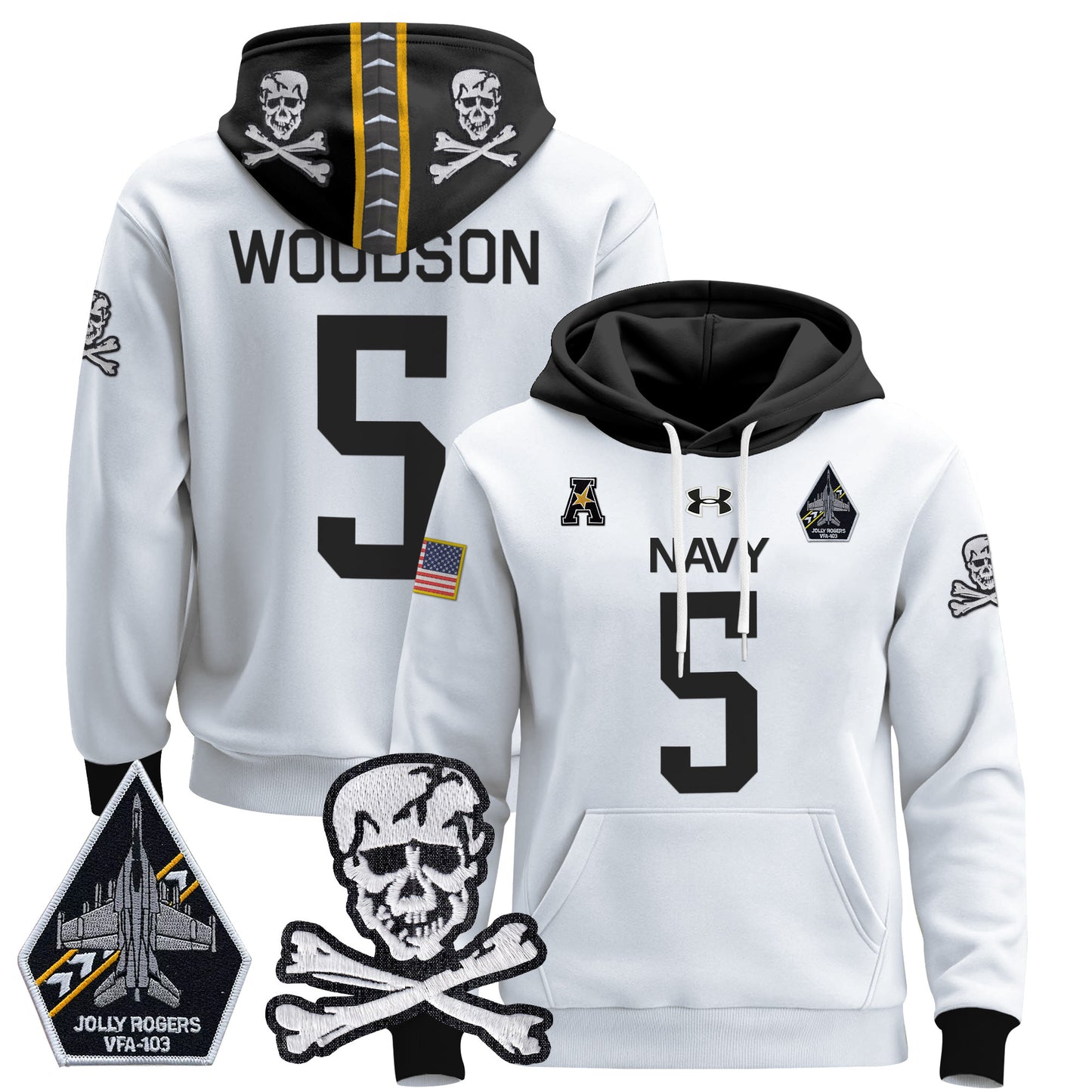 Navy Midshipmen 2024 Pullover Hoodie V2 - Stitched