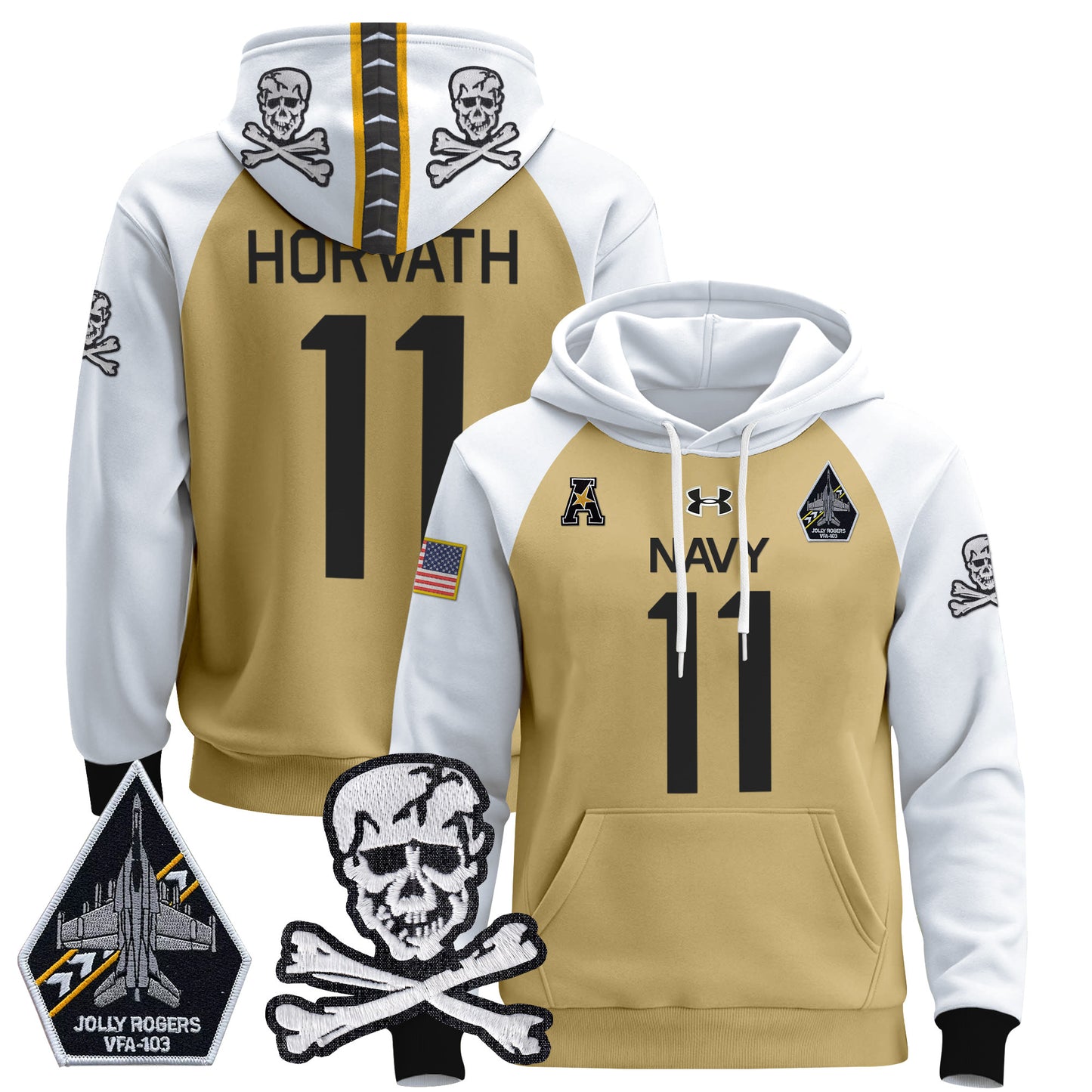 Navy Midshipmen 2024 Pullover Hoodie V2 - Stitched