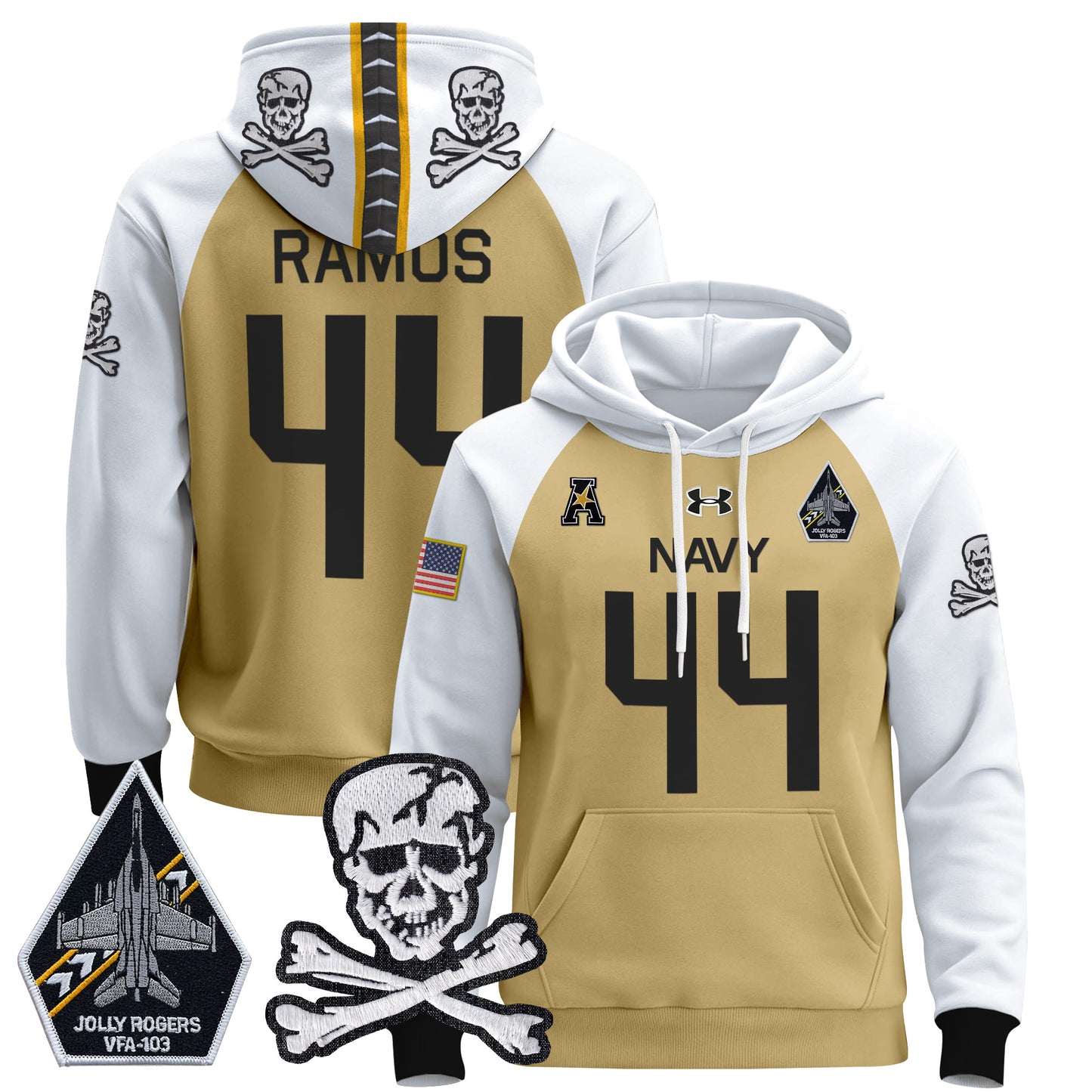 Navy Midshipmen 2024 Pullover Hoodie V2 - Stitched