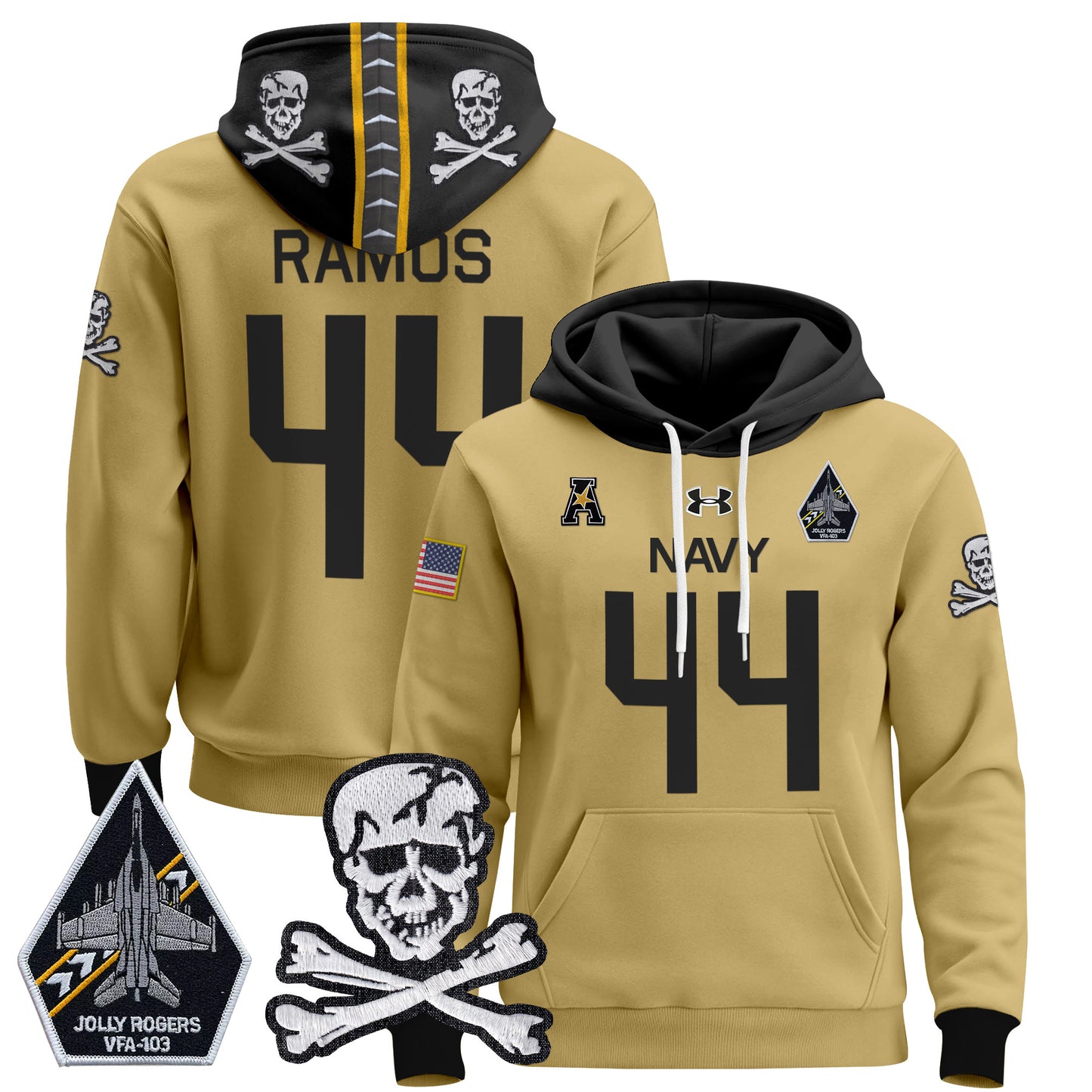 Navy Midshipmen 2024 Pullover Hoodie V2 - Stitched