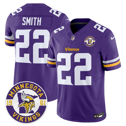 Minnesota Vikings 2024 Vapor Limited Jersey V2 - Est. 1961 Patch - All Stitched