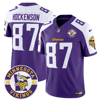 Minnesota Vikings 2024 Vapor Limited Jersey V2 - Est. 1961 Patch - All Stitched