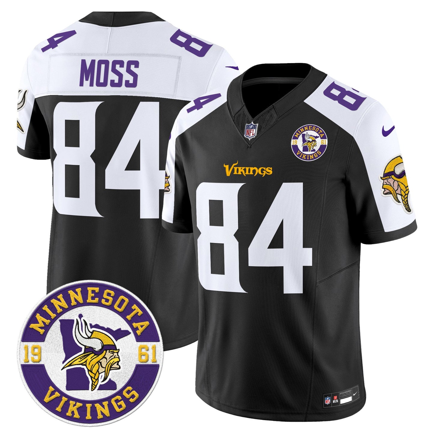 Minnesota Vikings 2024 Vapor Limited Jersey V2 - Est. 1961 Patch - All Stitched