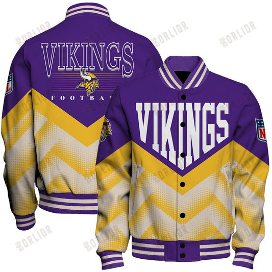 Minnesota Vikings Football Team 2024 - 25 We Are One Unisex Varsity Jacket