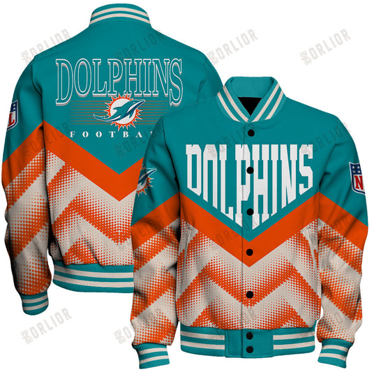Miami Dolphins Football Team 2024 - 25 We Are One Unisex Varsity Jacket