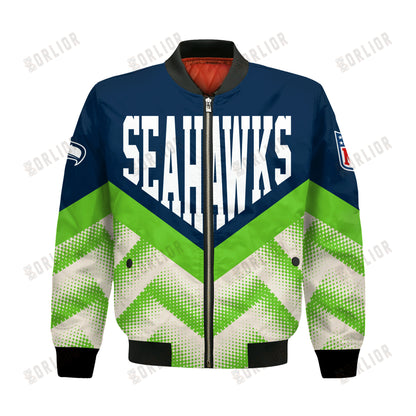 Seattle Seahawks Football Team 2024 - 25 We Are One Bomber Jacket